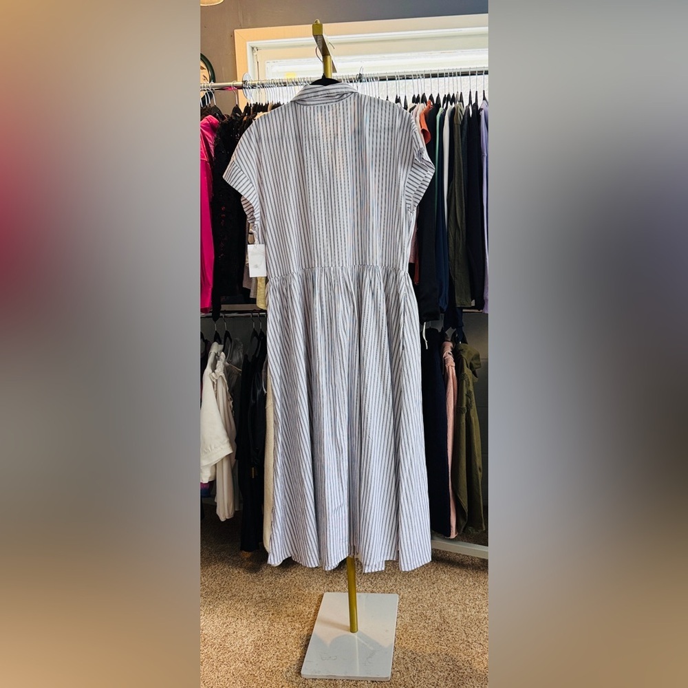 NWT Nordstrom Striped button down Dress - Picture 2 of 5